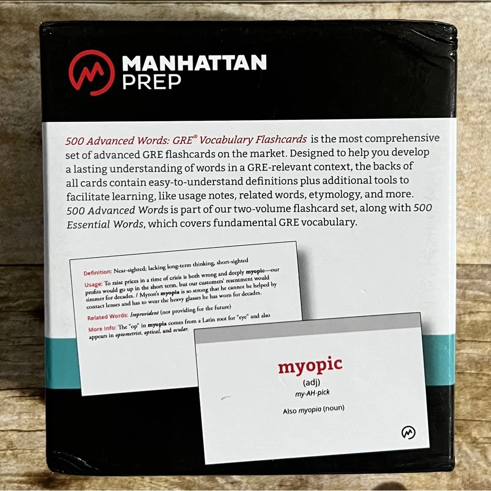 Manhattan Prep GRE Vocabulary Flashcards 3rd Ed 500 Essential & 500 AdvancedWord